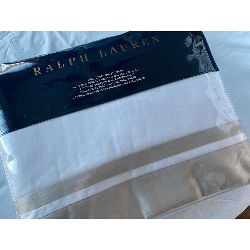 Ralph Lauren Bowery Duvet Cover Full / Queen Vintage‎ Silver $400